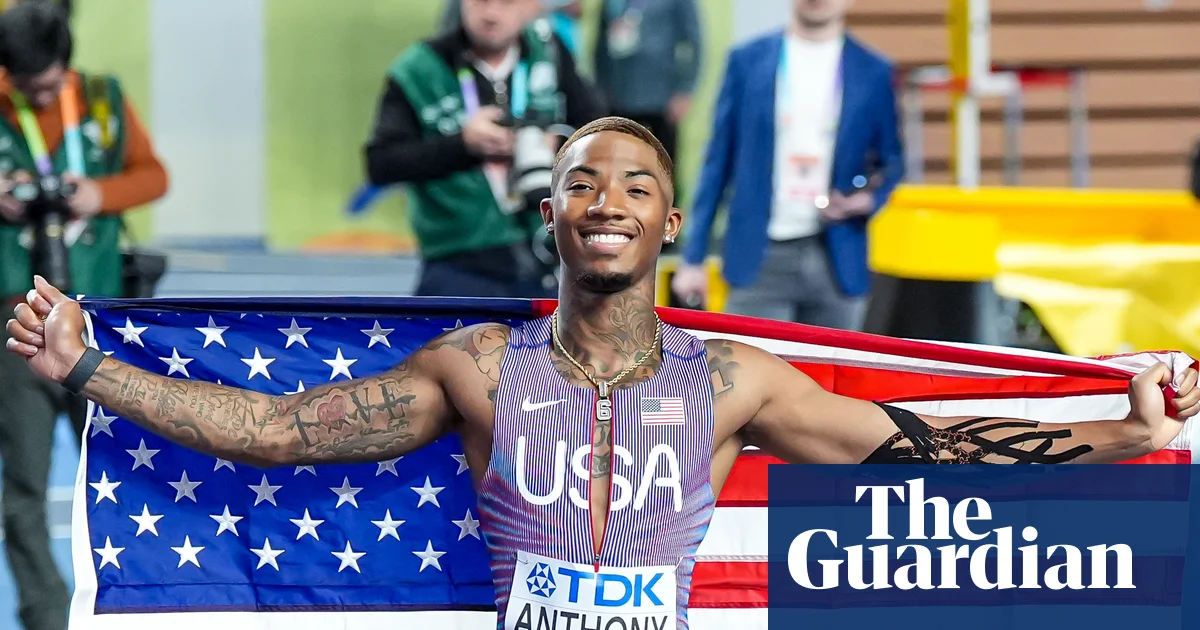 USA’s Jordan Anthony wins 60m world gold after his blood clot ‘the size of a soccer ball’ | Athletics