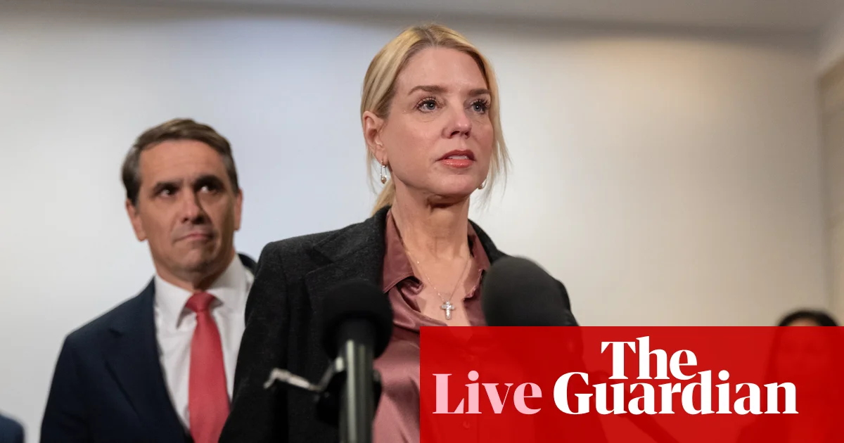 Democrats move to impeach Bondi after ‘fake’ Epstein briefing – US politics live | US news