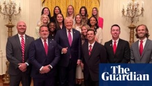 ‘Worth a thousand words’: Trump photo obscuring women’s tennis team sparks backlash | College sports